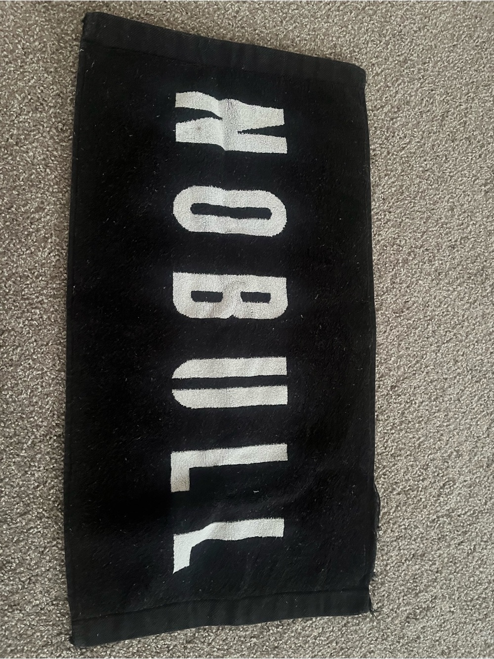 NOBULL Black Towel with White Logo